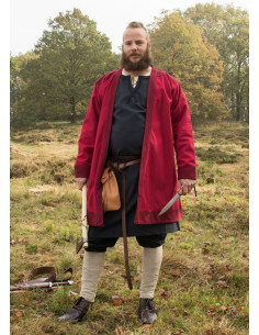 Viking tunic Klappenrock Bjorn in red 2