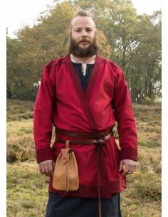 Viking tunic Klappenrock Bjorn in red