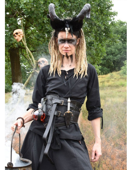 Medieval blouse woman Birga, black Medieval blouse woman Birga, black