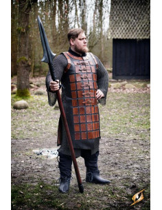 Long medieval leather brigantine 2