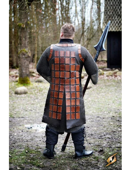 Long medieval leather brigantine