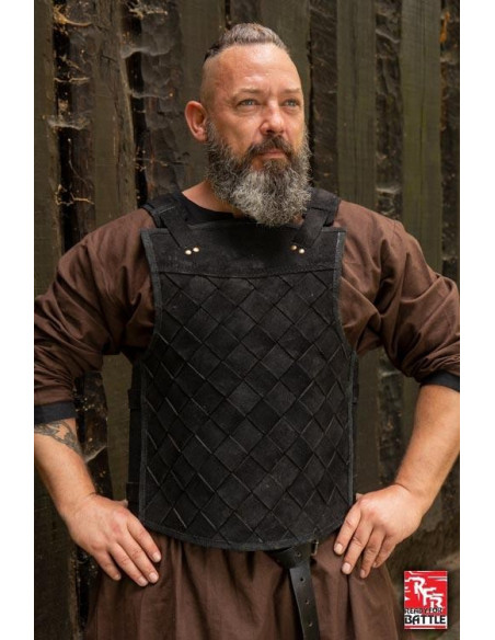 Viking armor in black leather