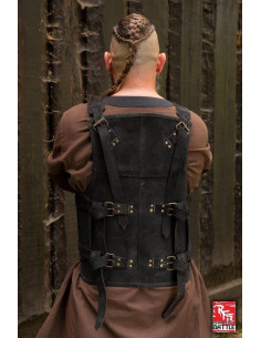 Viking armor in black leather 2