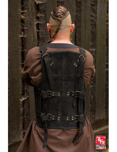 Viking armor in black leather