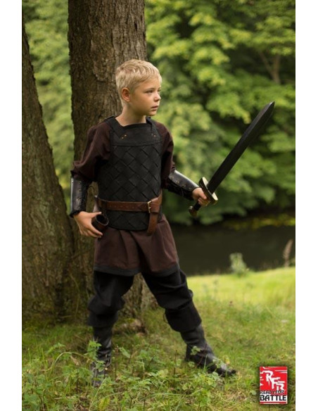 Viking armor in black leather