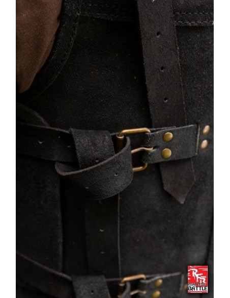Viking armor in black leather