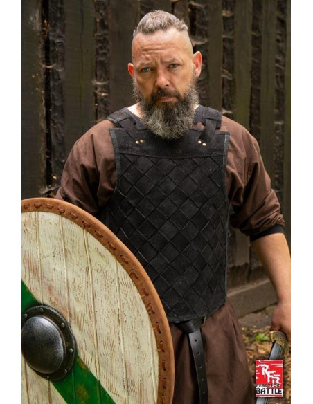 Viking armor in black leather