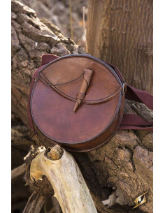Round medieval bag with strap 2