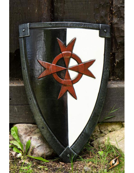 Black white Crusaders shield, 70 x 50...