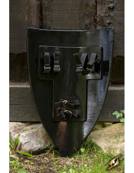 Black white Crusaders shield, 70 x 50...