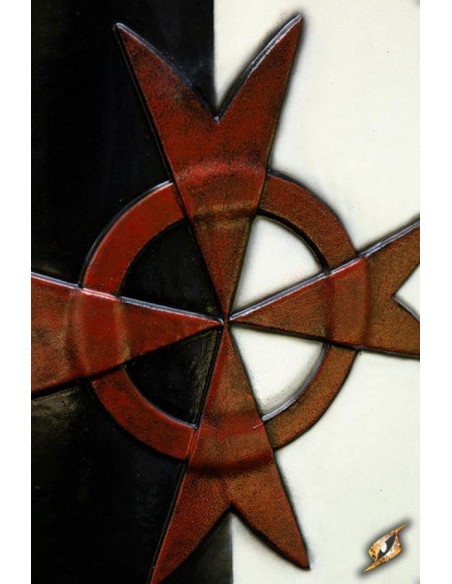 Black white Crusaders shield, 70 x 50...