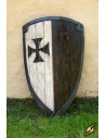 Black white Templar shield, 90 x 60 cm.