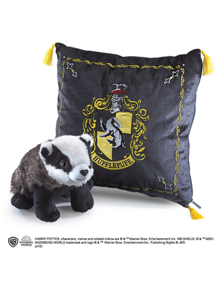 Cushion and plush toy Hufflepuff...