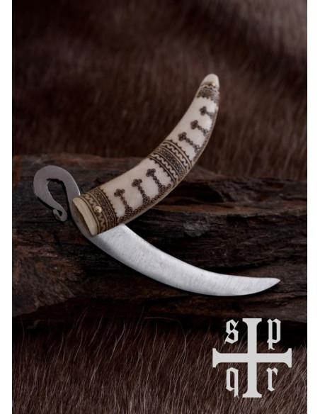 Viking pocket knife with bone handle