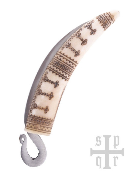 Viking pocket knife with bone handle