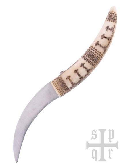 Viking pocket knife with bone handle