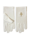 White gloves with the Masonic Ankh of Isis