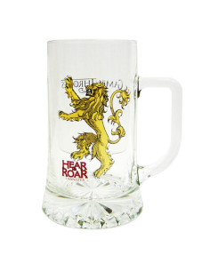 Game of Thrones Hear Me Roar Lannister Glass Beer Mug