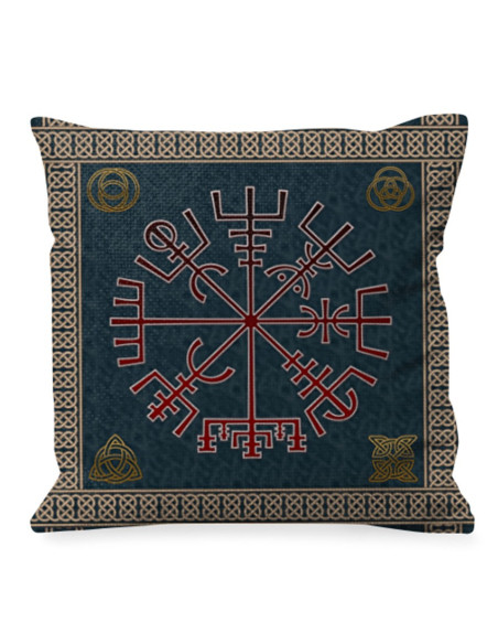 Celtic Vegvisir symbol cushion