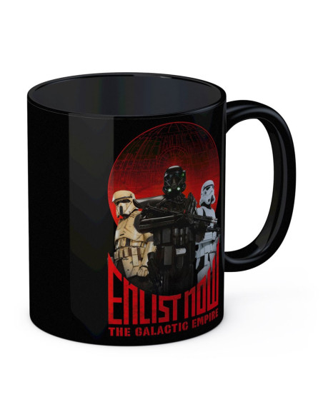 Star Wars Enlist Now Black Ceramic Mug