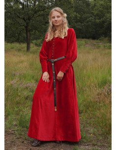 Isabel Medieval Dress, Red Velvet
