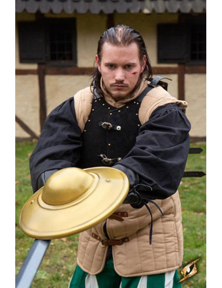 LARP medieval fencing shield, golden... LARP medieval fencing shield, golden...