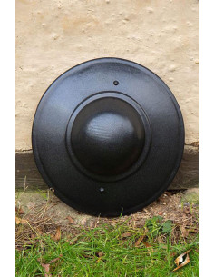 Medieval fencing LARP shield, dark latex