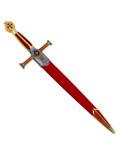 Dagger of the knights Templar golden, fist velvet 2