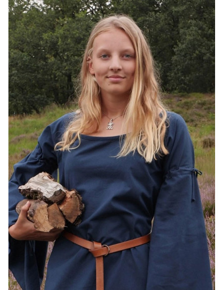 Medieval dress woman Burglinde blue...