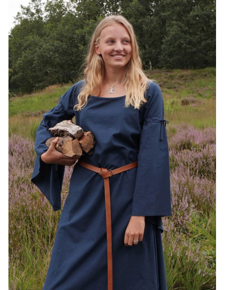 Medieval dress woman Burglinde blue...