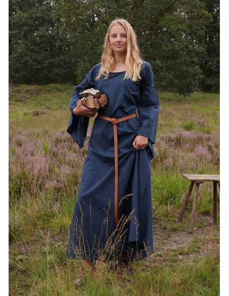 Medieval dress woman Burglinde blue...