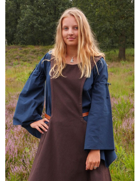 Medieval dress Andra, dark brown