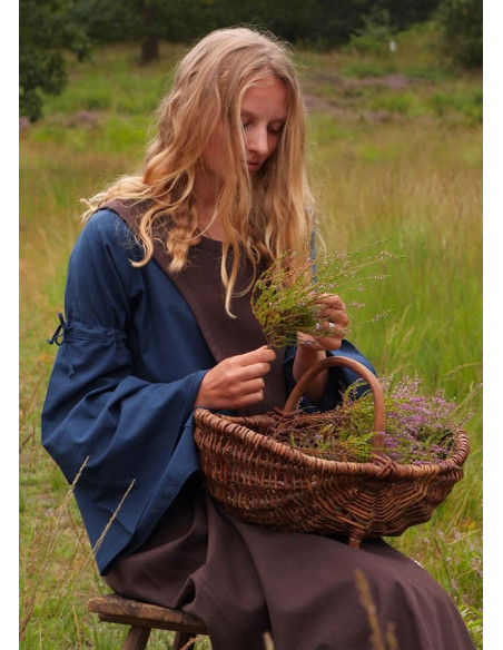 Medieval dress Andra, dark brown