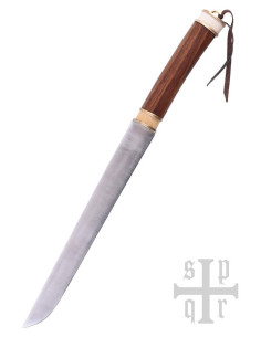 Viking Seax knife, walnut and bone handle