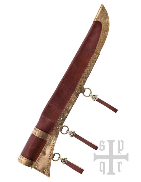 Seax viking damascus knife, walnut...