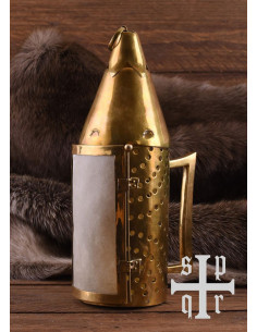 Medieval candle holder in brass 2