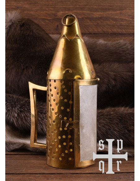 Medieval candle holder in brass