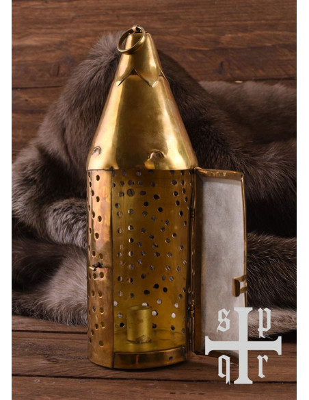 Medieval candle holder in brass