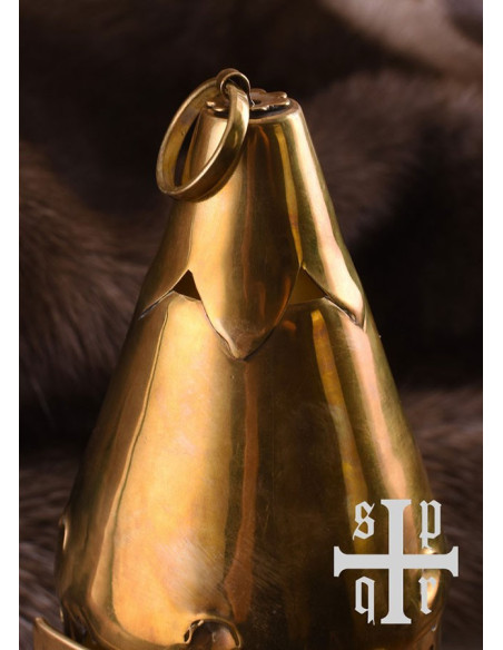 Medieval candle holder in brass