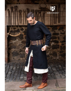 Medieval Everard tunic black long sleeve 2