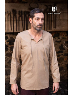 Medieval shirt Ulrich ties, hemp 2