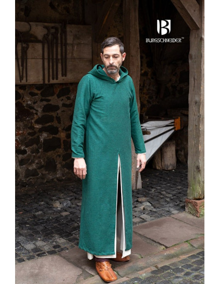 Renaud hooded tunic, green