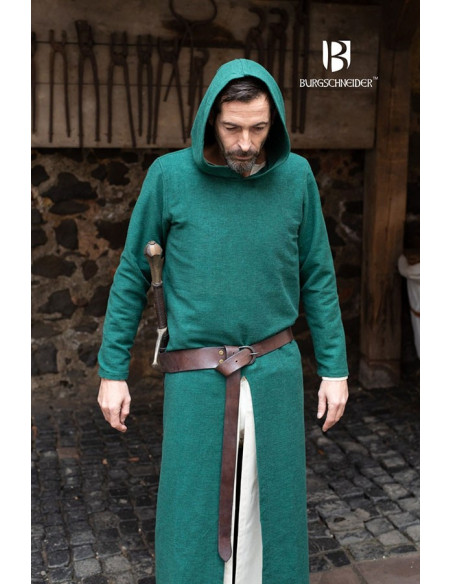 Renaud hooded tunic, green