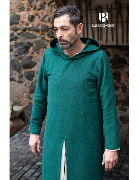 Renaud hooded tunic, green