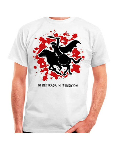 White T-shirt Spartan on Horseback:...