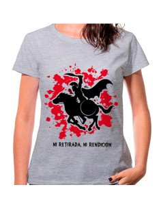 Spartan on Gray Horse women's T-shirt: neither retreat,...