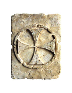 Historical Footprint Templar Cross, 20 x 15 cm.