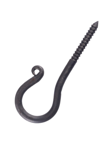 Hand forged iron hook screw