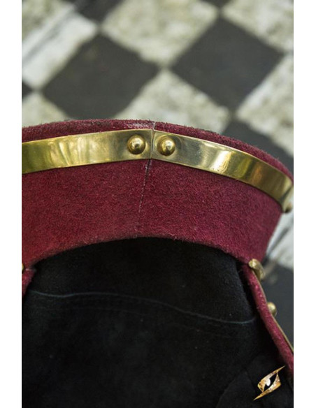 Hourglass medieval gauntlets, red