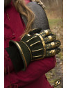 Hourglass medieval gauntlets, green